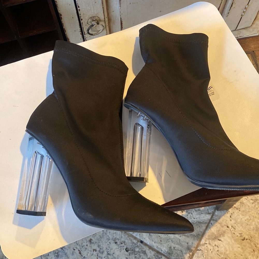 Clear Heel Pointed Boot size 9 - Picture 4 of 6